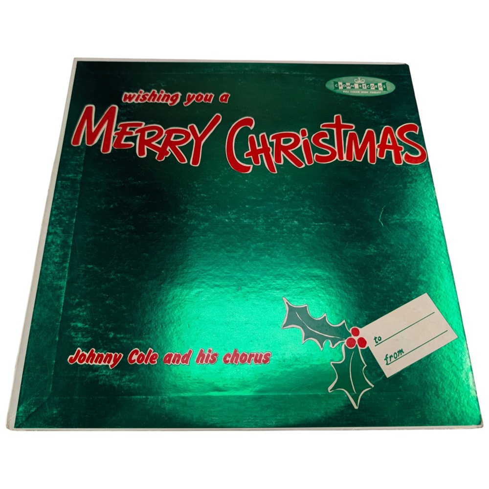 Johnny Cole Wishing You a Merry Christmas Crown CST-165 Red Vinyl LP Stereo